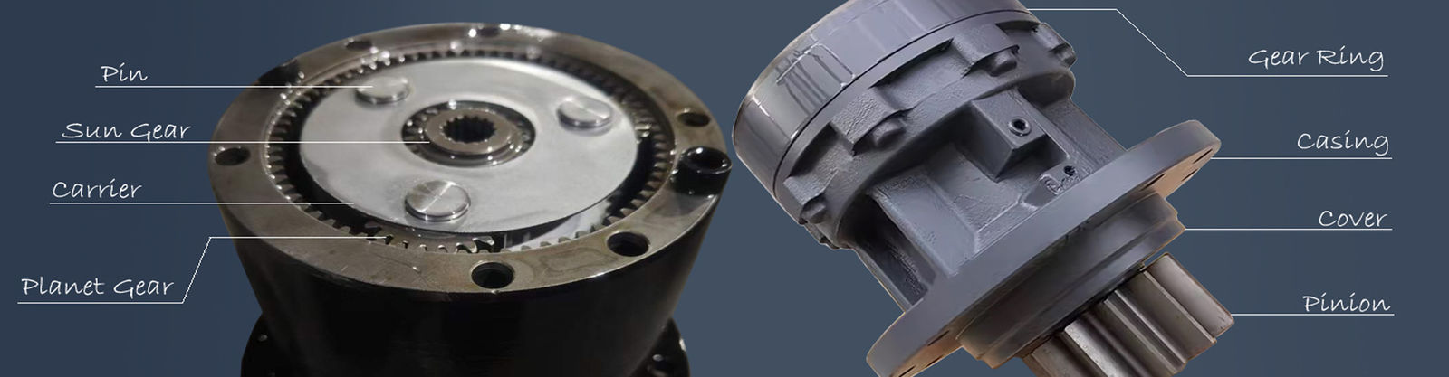 उत्खननकर्ता कम करने वाले गियरबॉक्स Assy