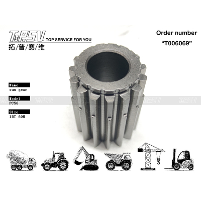 FUFZD-8391-08 स्टील PC56 उत्खनन यात्रा 2 स्टेज सन गियर मोटर पार्ट्स ऊर्जा खनन अनुप्रयोगों के लिए