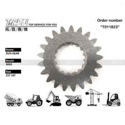 हाइड्रोलिक मोटर ड्राइव SK03 उत्खनन स्विंग 1 स्टेज सन गियर मशीनरी मरम्मत की दुकानों की स्थापना के लिए