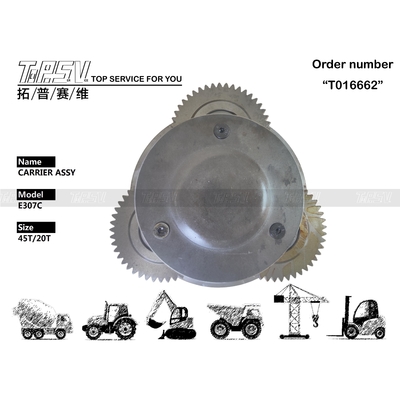 भारी शुल्क E307C उत्खनन यात्रा 1 स्टेज कैरियर असेंबली, भारी शुल्क निर्माण कार्यों के लिए काले रंग में
