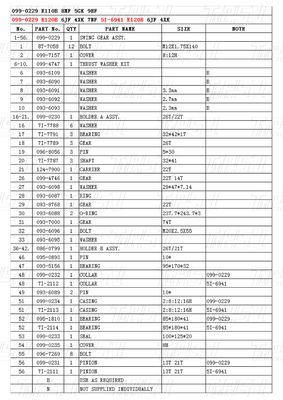 उत्खनन उपकरण स्विंग ड्राइव रेड्यूसर रंग में चित्रित 099-0229 कैटलॉग E120B