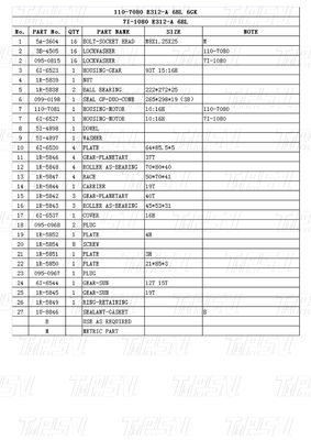 110-7080 कैटरपिलर बोल्ट ऑन टाइप एक्सकेवेटर अंतिम ड्राइव कैटलॉग E312A