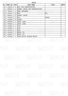 HITACHI Excavators Catalog EX100 9097684 के लिए खुदाई मशीन स्विंग ड्राइव रेड्यूसर