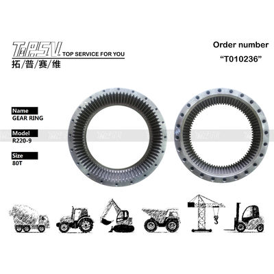 R220-9 80T उत्खनन यात्री स्टील गियर रिंग 39Q6-42110 घूर्णन के लिए