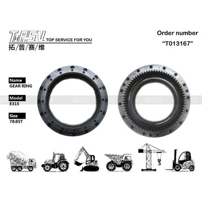102-6534 ब्लैक ट्रैवल स्टील गियर रिंग फॉर एक्सकेवेटर CATERPILLAR E315