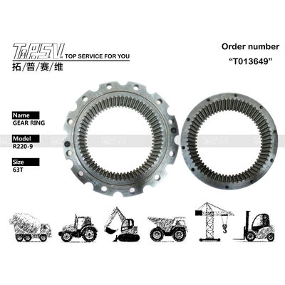 R220-9 स्विंग स्टील एक्सकेवेटर रिंग गियर 39Q6-12110 63T सुचारू संचालन के लिए