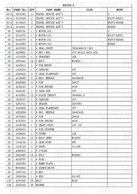 स्टील प्लैनेटरी रिड्यूसर EX120-2 एक्सकेवेटर ट्रैवल मोटर कैटलॉग 9091652 9116399 9116400 9116401