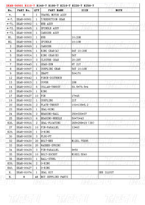 एक्सकेएएच-00901 आर110एम-7 एक्सकेवेटर ट्रैवल ड्राइव कैटलॉग मोटर पर बोल्ट त्वरित और सुविधाजनक स्थापना के लिए