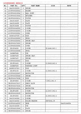 काले रंग LC15V00026F1 SK350-8 उत्खनन अंतिम ड्राइव प्रदर्शन के लिए कैटलॉग भागों