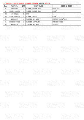OEM स्टील बोल्ट ऑन स्विंग मोटर हिताची के लिए K1038203 130426-00010 130426-00010A DX225 एक्सकेवेटर स्विंग ड्राइव कैटलॉग