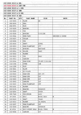 102-6500 E315-A खुदाई मशीन यात्रा ड्राइव कैटलॉग बोल्ट-ऑन स्टॉक में काला फैक्टरी रंग