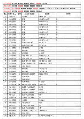 OEM स्टील 227-6949 296-6299 353-0611 523-0574 353-0615 E320D खुदाई मशीन यात्रा ड्राइव कैटलॉग गियरबॉक्स विधानसभा
