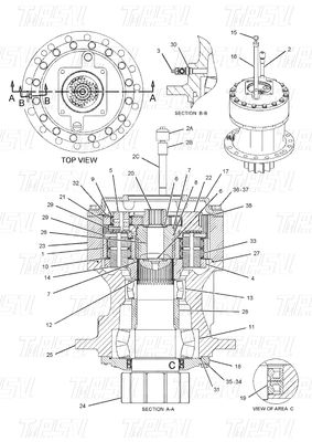 काला 191-2693 E325C खुदाई मशीन स्विंग ड्राइव कैटलॉग बोल्ट ऑन इन स्टॉक हाइड्रोलिक स्विंग ड्राइव