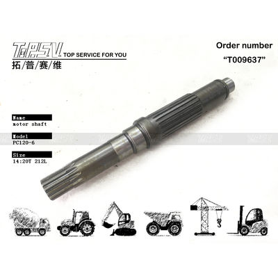 TZ263B2002-01 PC120-6 उत्खनन यात्री मोटर शाफ्ट स्टील आंसू प्रतिरोध