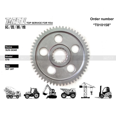 प्लैनेटरी रिड्यूसर प्रकार E70 एक्सकेवेटर स्विंग सन गियर रिड्यूसर गियर पार्ट्स उच्च स्थायित्व के साथ