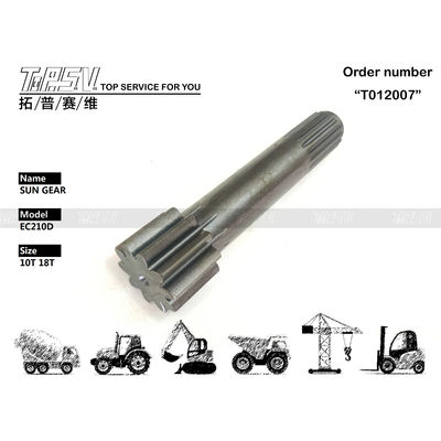 उच्च परिशुद्धता EC210DL उत्खनन यात्री 1 चरण सूर्य गियर संगतता विभिन्न मॉडल के साथ संगत