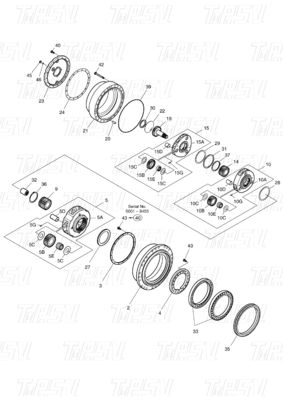 Good price 404-00098C 170402-00009 यात्रा ड्राइव उपयोग DOOSAN कैटलॉग DX300 SOLAR300-5/7 के लिए ऑनलाइन