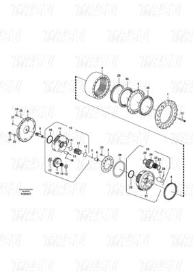 Good price VOE14575732 स्टील एक्सकेवेटर ट्रैवल गियरबॉक्स फॉर वोल्वो कैटलॉग EC240B ऑनलाइन