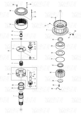 Good price K1002518B K1002518 K1002518A 130401-00021 DX300 खुदाई मशीन स्विंग ड्राइव कैटलॉग विभिन्न खुदाई मॉडल क्षमताओं के साथ ऑनलाइन