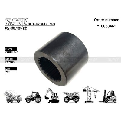 SA7117-30180 EC210B खुदाई मशीन हाइड्रोलिक मोटर युग्मन स्टील के साथ काला