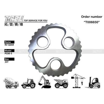 PC60-5 खुदाई करने वाले यात्रा RV गियर स्पेयर पार्ट्स इलेक्ट्रॉनिक्स पार्ट्स स्टील और हीट ट्रीटमेंट से बने हैं जो टिकाऊ प्रदर्शन के लिए हैं