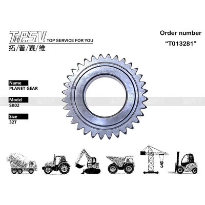 SK02 खुदाई यात्रा 1 चरण ग्रह गियर पार्ट्स यात्रा ड्राइव खुदाई स्पेयर पार्ट्स के लिए