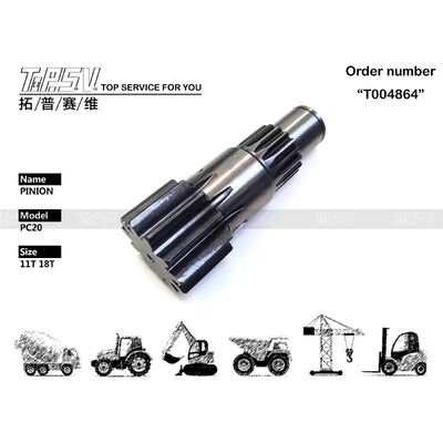 स्विंग ड्राइव खुदाई के स्पेयर पार्ट्स के लिए PC20 खुदाई स्विंग पिनियन